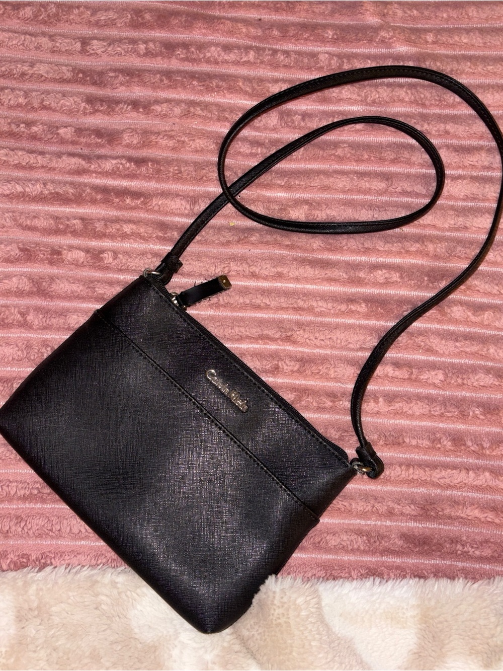 Calvin Klein Black Leather Crossbody Bag